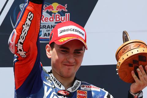 Jorge Lorenzo claims landmark 100th podium