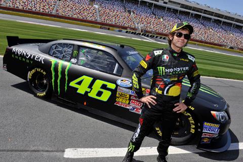 Valentino Rossi impresses in NASCAR test