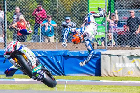 Leon Camier Donington crash