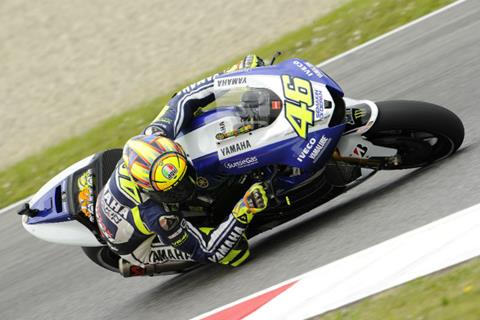 Valentino Rossi anticipating Honda charge