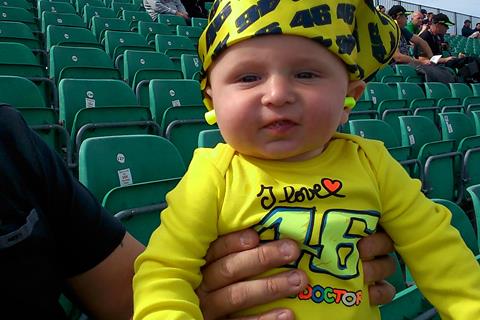 Valentino Rossi's biggest little fan