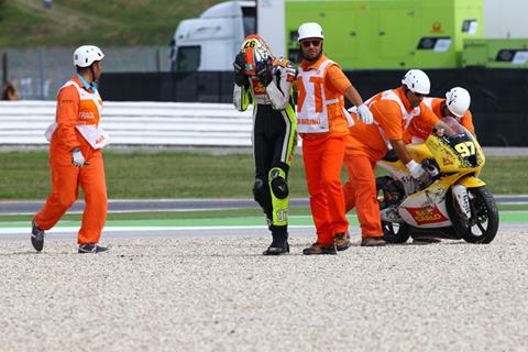 Baptism of fire for Valentino Rossi’s half-brother in Misano