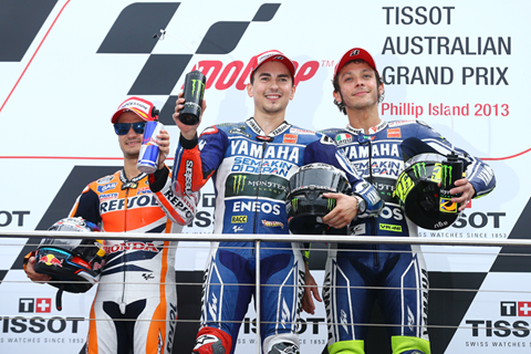 Rossi, Lorenzo and Pedrosa against MotoGP stops