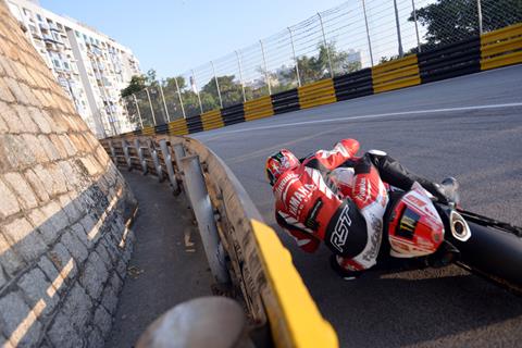 Ian Hutchinson takes pole position for the Macau Grand Prix