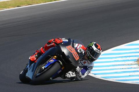 Jorge Lorenzo evaluates new Yamaha bodywork in Australia