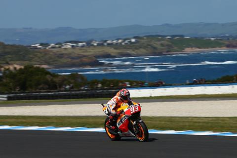 Australia MotoGP: Marquez cruises to Philip Island pole as Crutchlow on front row