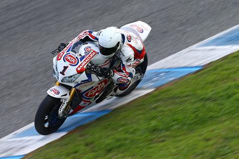 Video: Guintoli gets first taste of Honda power at Jerez