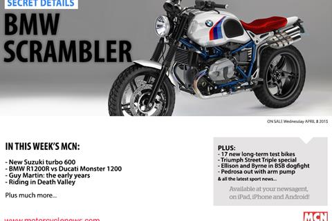 New MCN April 8: BMW Scrambler secret details