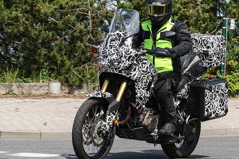 Africa Twin spied on the road