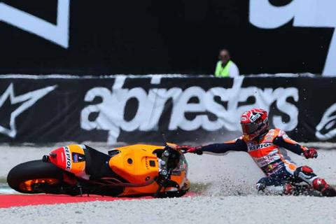 Marquez crash sequence photos