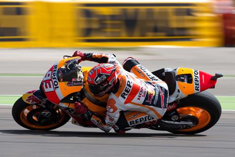 Marquez takes pole despite crash