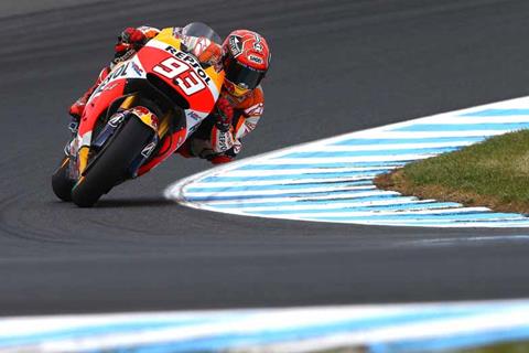 Marquez and Lorenzo set the pace, Rossi ninth