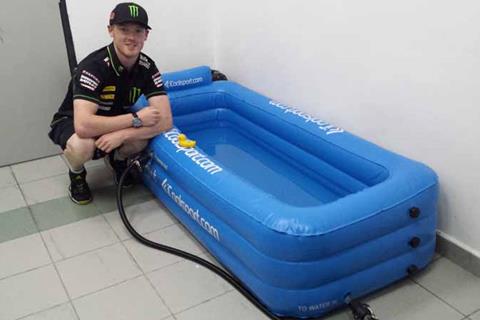 How does a MotoGP rider keep cool in the Malaysian heat?