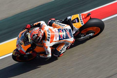 Marquez and Lorenzo under lap record in opening practice