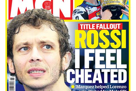 New MCN November 11: Rossi: I feel cheated