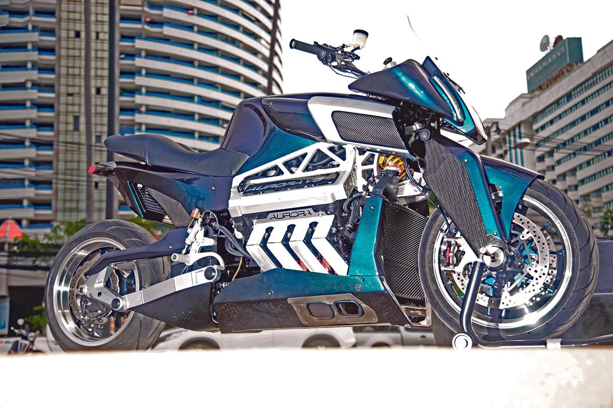 Aurora v8 deals motorcycle