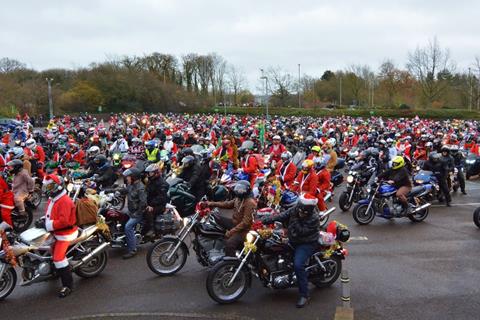 Move over Donner and Blitzen. Bikers are here to spread Christmas cheer