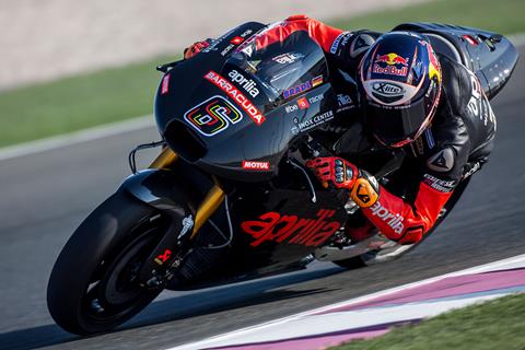 2016 Aprilia RS-GP on track in Qatar