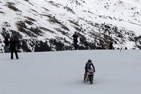 Video: Avintia take to the snow with Ducati GP14s!