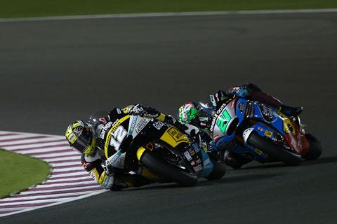 Luthi wins Moto2 jump start chaos