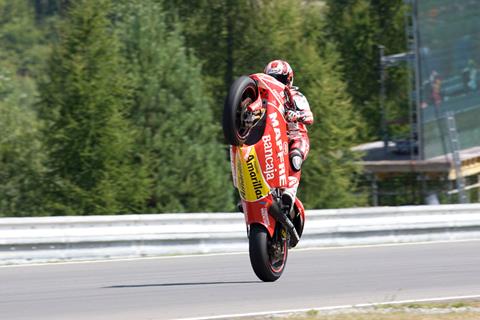 Alvaro Bautista's wheelie fail