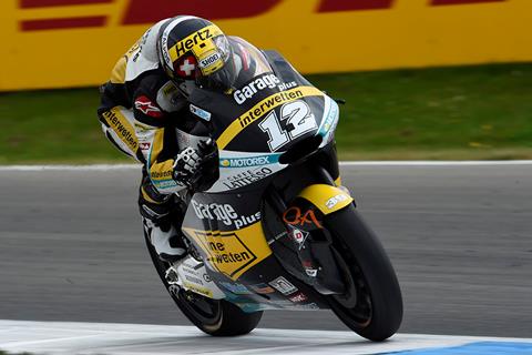 Moto2: Luthi takes top spot in the rain