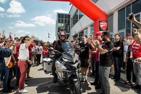 Ducati Globetrotter 90 sets off