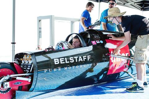 Guy Martin's Triumph Land Speed Record attempt blasts off