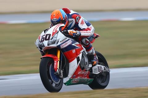 WSB: van der Mark finishes race on severely damaged Honda