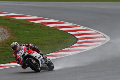 MotoGP: Dovizioso powers to pole in Malaysian rain