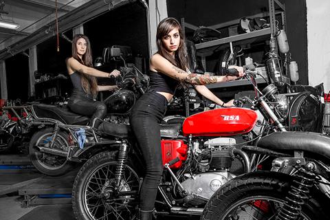 Artist re-imagines women within motorcycle culture