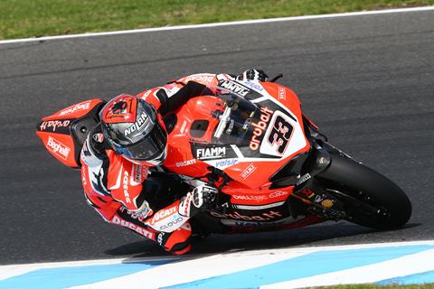 WSB: Competitive Melandri finds extra pace with new tyres