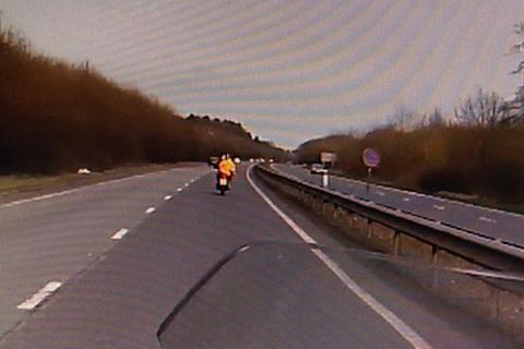 Motorcyclist with 46 points caught at 110mph