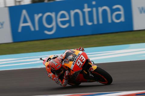 MotoGP: Marquez takes wet pole from Abraham and Crutchlow