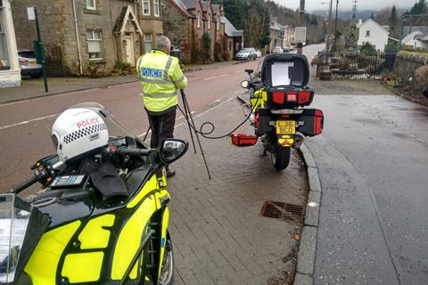 Police Scotland introduce safety camera motorcycle