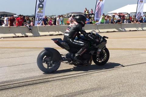 Rickey Gadson sets Kawasaki H2 speed record