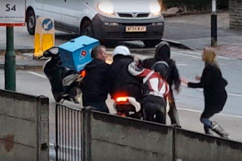 Vicious bike gang assault rider in attempt to steal her bike