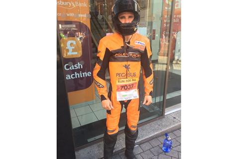 MCN reader runs Leeds 10k in full leathers