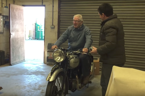 Video: Man waits 78 years to sit on Triumph Tiger