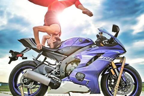 Motorcycle yoga is a thing now