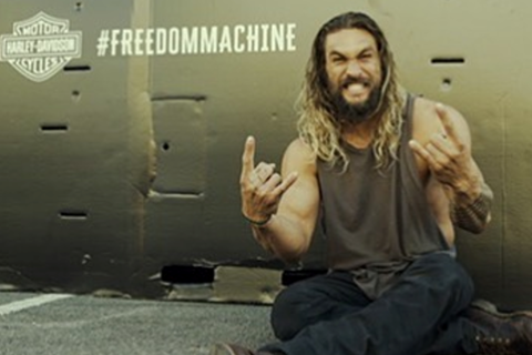 Jason Momoa surprised with new Harley-Davidson