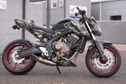 Glow-in-the-dark Honda CB650F wins custom comp