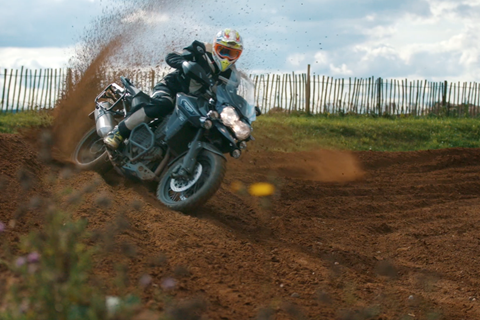 In one go: Triumph's Explorer tackles the road, off-road and motocross