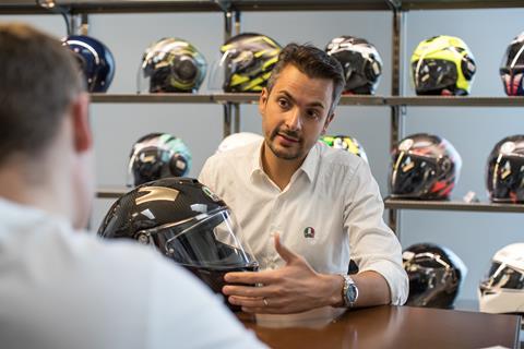 AGV unveil the fully-carbon flip front SportModular helmet