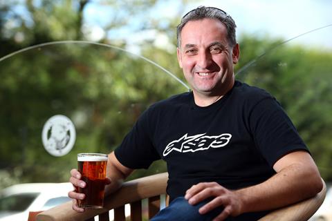 A pint with Michael Rutter... Fast at 40 something!