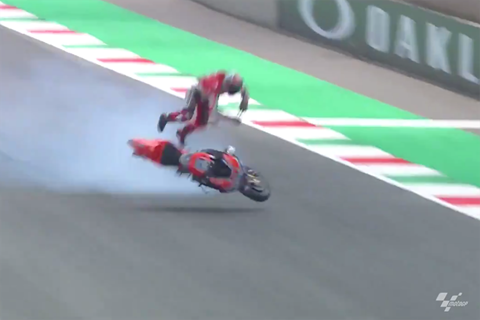 MotoGP: Pirro survives 200mph crash relatively unscathed