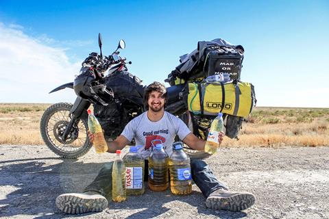 Adventure rider reaches Tajikistan