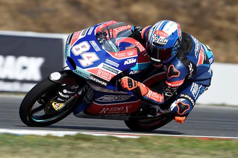 Moto3: Home hero Kornfeil tops chaotic qualifying