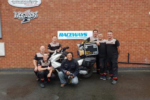 Lancashire dealer saves round the world biker