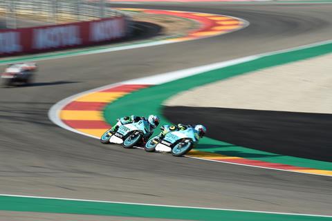 Moto3: Bastianini tops opening day at Aragon